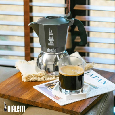Ấm pha cà phê BIALETTI BRIKKA INDUCTION 4 cup Model: 990007317 - Hàng chính hãng