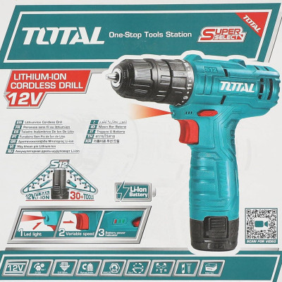MÁY KHOAN PIN LITHIUM 12V  (1 pin 1.5Ah và 1 sạc) TOTAL TDLI12415 - HÀNG CHÍNH HÃNG