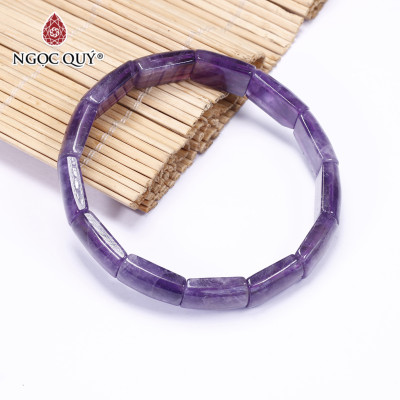 Vòng đá thạch anh tím bản 18x12.5x6.5mm mệnh hỏa, thổ - Ngọc Quý Gemstones