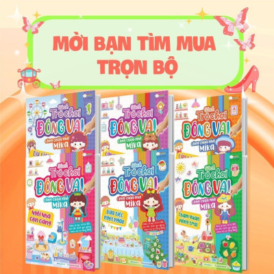 Sách - Trò Chơi Đóng Vai Công Chúa Nhỏ Mika - Cửa Hàng Đồ Ăn - Bóc Dán 80+ Sticker Đa Dạng Cho Bé Gái - Megabook