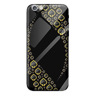 Ốp kính cường lực cho iPhone 6s Plus nền ách đen 1 - Hàng chính hãng