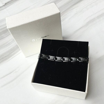 Vòng tay Phiten titanium IP black Aqua titanium (20.5cm) XJE34900