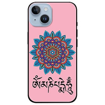 Ốp lưng dành cho Iphone 14 - Iphone 14 Plus - Iphone 14 Pro - Iphone 14 Pro Max - Om Mani Padme Hum Hồng Xanh