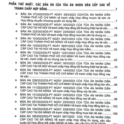 Tuyển Tập Các Bản Án Của Tòa Án Nhân Dân Cấp Cao Về Dân Sự Và Tố Tụng Dân Sự (Dành Cho Thẩm Phán, Thẩm Tra Viên, Hội Thẩm, Kiểm Sát Viên, Luật Sư Và Các Học Viên Tư Pháp)