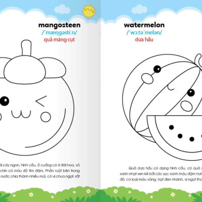 Colouring 365 Ngày Tô Màu - Khám Phá Thế Giới Phát Triển Trí Tuệ - Cuốn 3: Hoa, Quả, Rau Củ