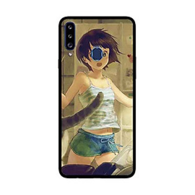 Ốp Lưng Dành Cho Samsung Galaxy A20s mẫu Cô Gái Anime Tóc Hồng - Hàng Chính Hãng