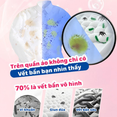 Bột Giặt TOPGIA Hương Nước Hoa Pháp, Nano Kháng Cặn, An Toàn Chăm Sóc Da Tay, Đánh Bay Vết Bẩn.