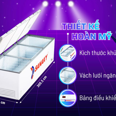 VH-1799HY3 - Tủ đông Sanaky inverter 1500 lít VH-1799HY3 - Hàng chính hãng
