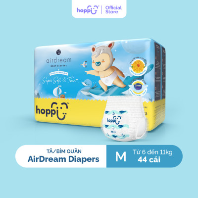 Tã / bỉm quần Hoppi AirDream Diaper số lượng M 44 / L 38 / XL 32 / XXL 28 miếng