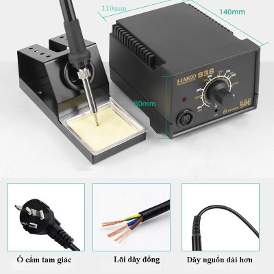 Mỏ Hàn Thiếc Hako 936 Bản Nâng Cấp: Tính Năng Chỉnh Nhiệt Lõi Đồng Tự Ngắt Hiện Đại