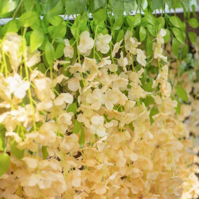 Bó 12 cành tử đằng giả - 1 cành 3 nhánh - dài 100cm - Nhiều loại màu - Dây leo hoa tử đằng giả - Cây giả, hoa lụa trang trí nhà cửa