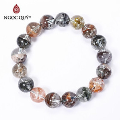 Vòng tay đá ưu linh đa sắc size hạt 13mm - Ngọc Quý Gemstones
