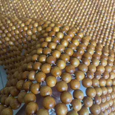 Đệm Lót Khoác Vai Ghế Xe Ô Tô Hạt Gỗ Pơ Mu Cao Cấp Hạt 1.8cm ( hình thật )