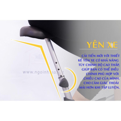 Xe đạp tập thể dục Air Bike + Miếng dán xung điện cao cấp EMS