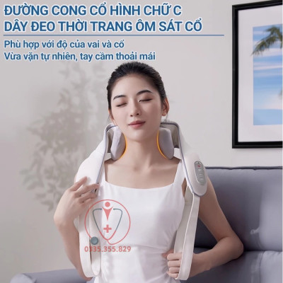 ￼Máy Massage Cổ Vai Gáy MISUMA 6D, Kỹ Thuật Massage Trị Liệu Số 8, Cải Thiện Sức Khỏe Dành Cho Văn Phòng-Người Cao Tuổi