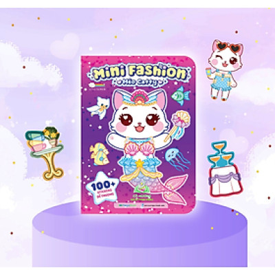 Sách cho bé - Mini Fashion - Mèo Catty (100+ stickers dễ thương) #huongbook