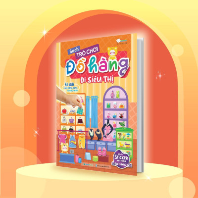 Sách Tương Tác Bóc Dán Sticker Cho Bé - Trò Chơi Đồ Hàng Đi Siêu Thị (Hơn 200 Stickers) - Megabook