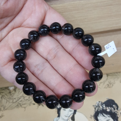 Vòng Tay Đá Thạch Anh Tóc Đen - 10.5mm - BATDV007