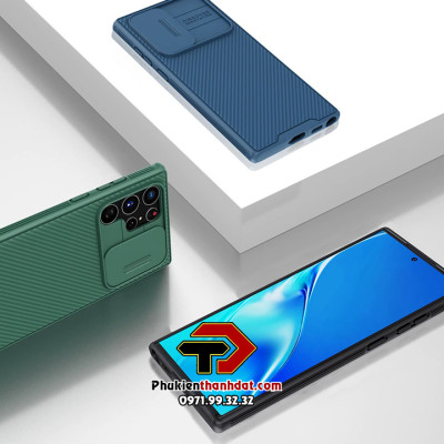 Ốp lưng bảo vệ Camera dành cho SamSung Galaxy S22 Ultra chính hãng NILLKIN CamShield - Hàng nhập khẩu