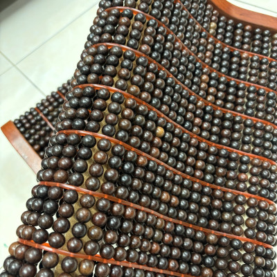 Gối Hạt Gỗ Mun Cao Cấp , Gối Công Thái Học - Kích Thước 43cmx24cmx8/4cm ( video , hình thật )