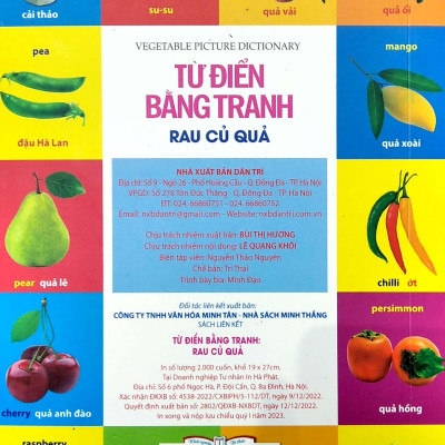 Từ Điển Bằng Tranh - Rau Củ Quả (Tái Bản 2023)