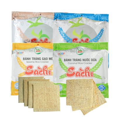 Bánh Tráng Gạo Mè Cao Cấp Nướng Sẵn Sachi Bì Loại 75Gram