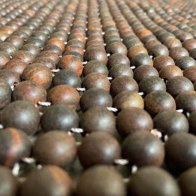 Chiếu Hạt Gỗ Trắc Mộc Cao Cấp - Kích Thước 1,5mx1,9m hạt 1.2cm ( video , hình thật )