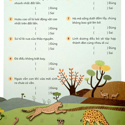 Sticker Bước Vào Thế Giới Thiên Nhiên Kỳ Thú - Tập 1 - Băng Qua Thảo Nguyên Châu Phi