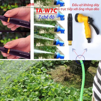 Đầu Vòi Xịt Tăng Áp Đa Năng Nhiều Chế Độ - Xịt rửa xe, tưới cây, vệ sinh nhà cửa,..