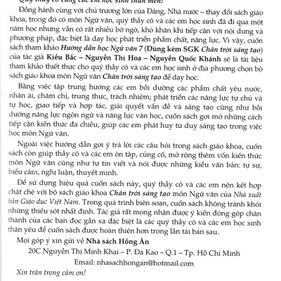 Sách tham khảo_Hướng Dẫn Học Ngữ Văn Lớp 7 - Tập 2 (Dùng Kèm SGK Chân Trời Sáng Tạo)_HA