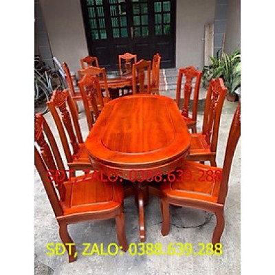 Bộ bàn ghế phòng ăn gỗ xoan đào