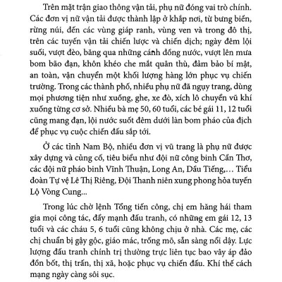Phụ Nữ Sài Gòn - Gia Định Và Nam Bộ Trong Cuộc Tổng Tiến Công Và Nổi Dậy Xuân Mậu Thân 1968