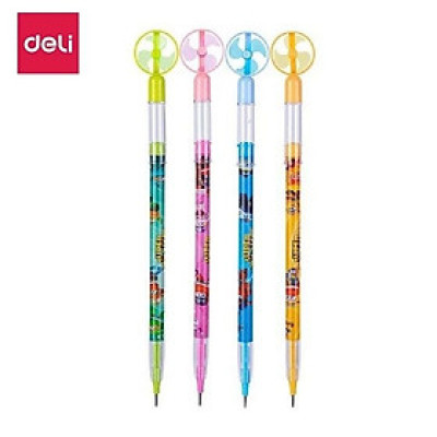 Set 4 bút chì khúc học sinh 2B Deli có quạt / chì khúc Super wings C090 / Chì khúc Comiko C091