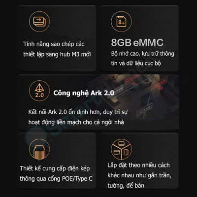 [Quốc Tế] Bộ trung tâm Aqara Hub M3 Zigbee & Matter, điều khiển hồng ngoại - Hàng Chính Hãng Bảo hành 1 Năm