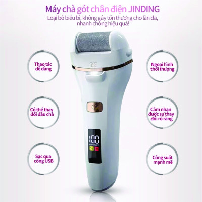 Máy Chà Gót Chân Tẩy Tế Bào Chết Pin Tích Điện 2 Đầu Mài Dụng Cụ Chà Gót Chân Chuyên Dụng Chết An Toàn