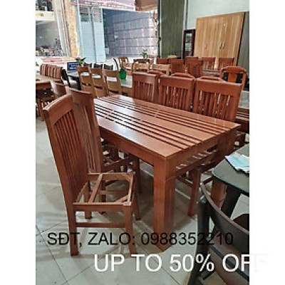 Bàn ăn gỗ sồi Nga 6 ghế