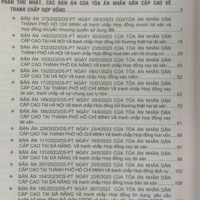 Combo 4 cuốn Tuyển tập các bản án của Tòa án nhân dân cấp cao
