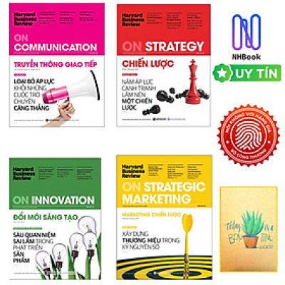 Combo 4 Cuốn Sách HBR HBR On Point : On Communication - Truyền Thông Giao Tiếp + On Strategy - Chiến Lược +On Innovation - Đổi Mới Sáng Tạo Và On Strategic Marketing - Marketing Chiến Lược ( Tặng Sổ Tay Xương Rồng )