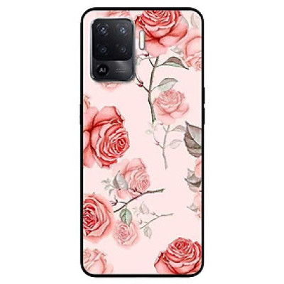 Ốp lưng dành cho Oppo A54 - A74 - A94 - A15 / A15s mẫu Hoa Tiết Hồng Cam