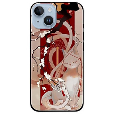 Ốp lưng dành cho Iphone 14 - Iphone 14 Plus - Iphone 14 Pro - Iphone 14 Pro Max - Mèo Cành Hoa Đào