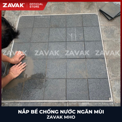 Nắp bể ngầm chống nước ngăn mùi inox ZAVAK MHO*-50 / KT 50x50cm, lát gạch 2,5cm/ tải tối đa 720kg
