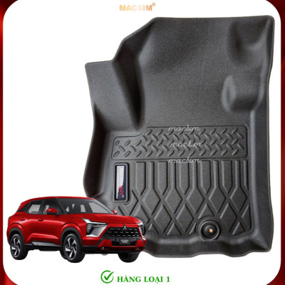 Thảm lót sàn xe ô tô Mitsubishi XFORCE sd Nhãn hiệu Macsim chất liệu nhựa TPE cao cấp màu đen