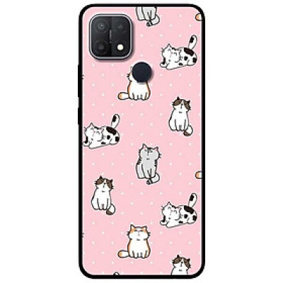 Ốp lưng dành cho Oppo A54 - A74 - A94 - A15 / A15s mẫu Mèo Trắng Đen Nâu