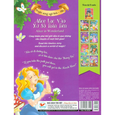 Sách - Song Ngữ Anh Việt - Alice Lạc Vào Xứ Sở Thần Tiên - Tân Việt Books
