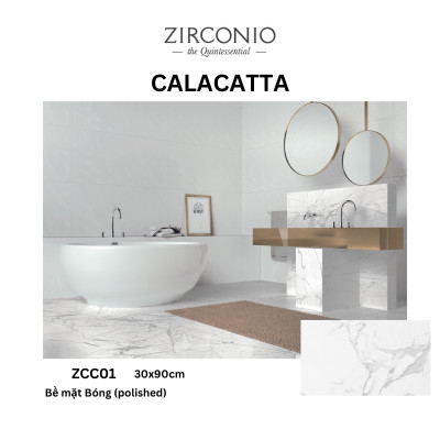 Gạch NIRO GRANITE - ZIRCONIO ZCC01 CALACATTA - 30x90cm - 4 viên/thùng(1,08m2)