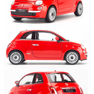 Mô hình xe Fiat 500 2007 1:24 Welly Red - 22514W