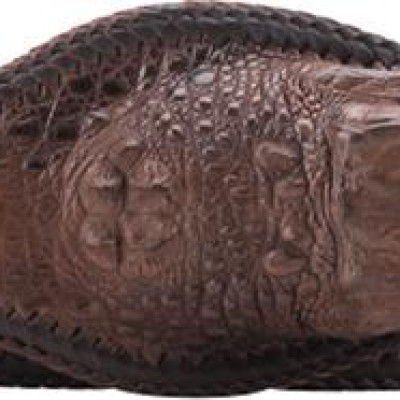 Thắt Lưng Nam Da Cá Sấu Nguyên Con Lớn Đầu Cá Sấu Huy Hoàng HT4232 - Nâu Đất