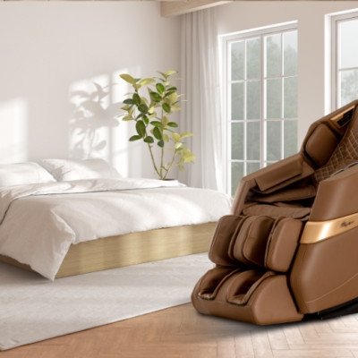 Ghế Massage ELIP O3 - Công nghệ mát xa 5E, Matxa không trọng lực, Con lăn silicon êm ái, Da ghế bền bỉ