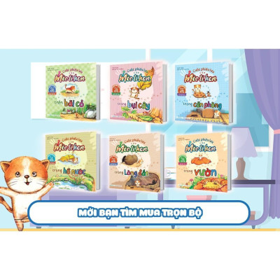 Sách - Cuộc Phiêu Lưu Của Mèo Tí Hon Trong Căn Phòng (20 Stickers Con Vật) - Megabook
