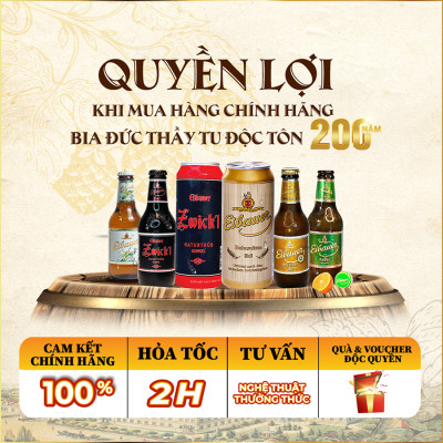 [BIA ĐỨC_SINCE 1810] Bia Tươi Thầy Tu EIBAUER HEFEWEIZEN HELL 5.2 ĐỘ - Bia Tươi Men Sống Thượng Hạng - Nhập Khẩu